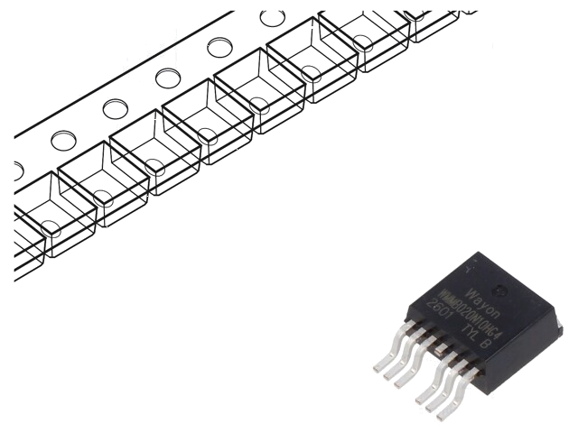 Transistor: N-MOSFET; unipolair; TO263-7 Transistor: N-MOSFET; unipolair; TO263-7